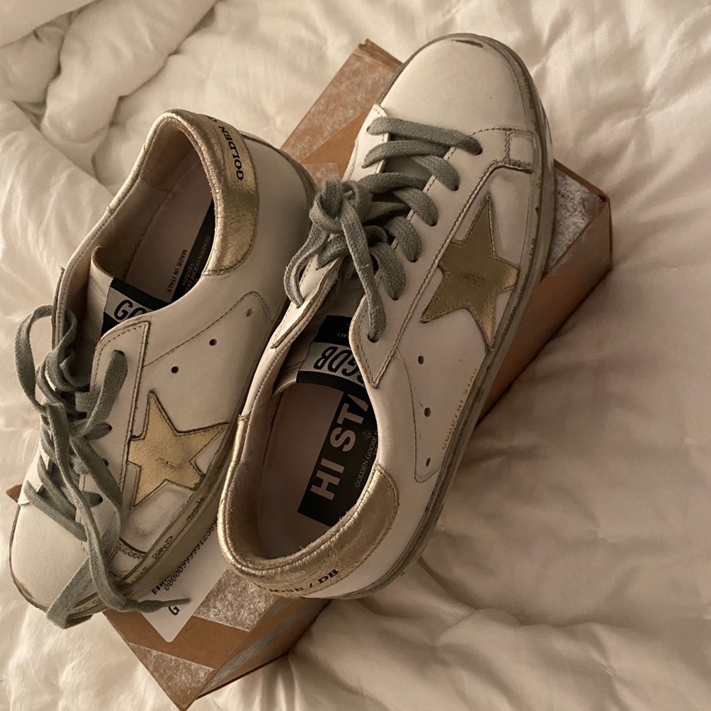Golden goose hi star sneakers!